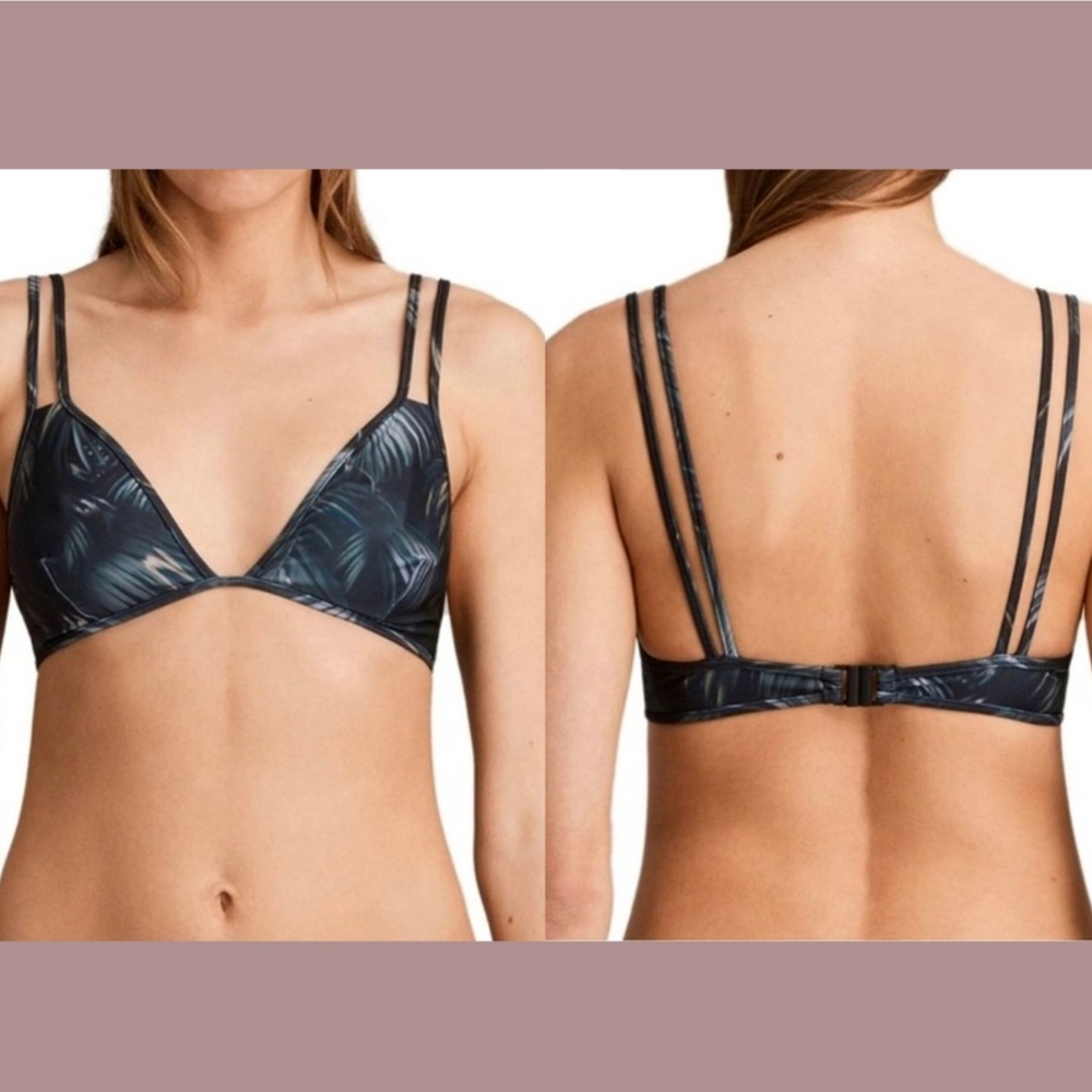NEW ALLSAINTS [ XS‎ ] Sofia Neluwa Bikini Top in Black Multi